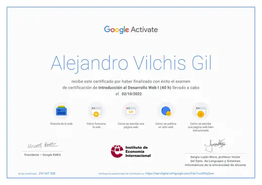 Certificación Google