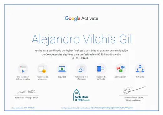 Certificación Google