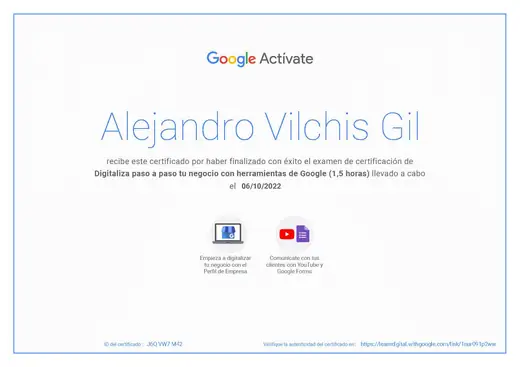 Certificación Google
